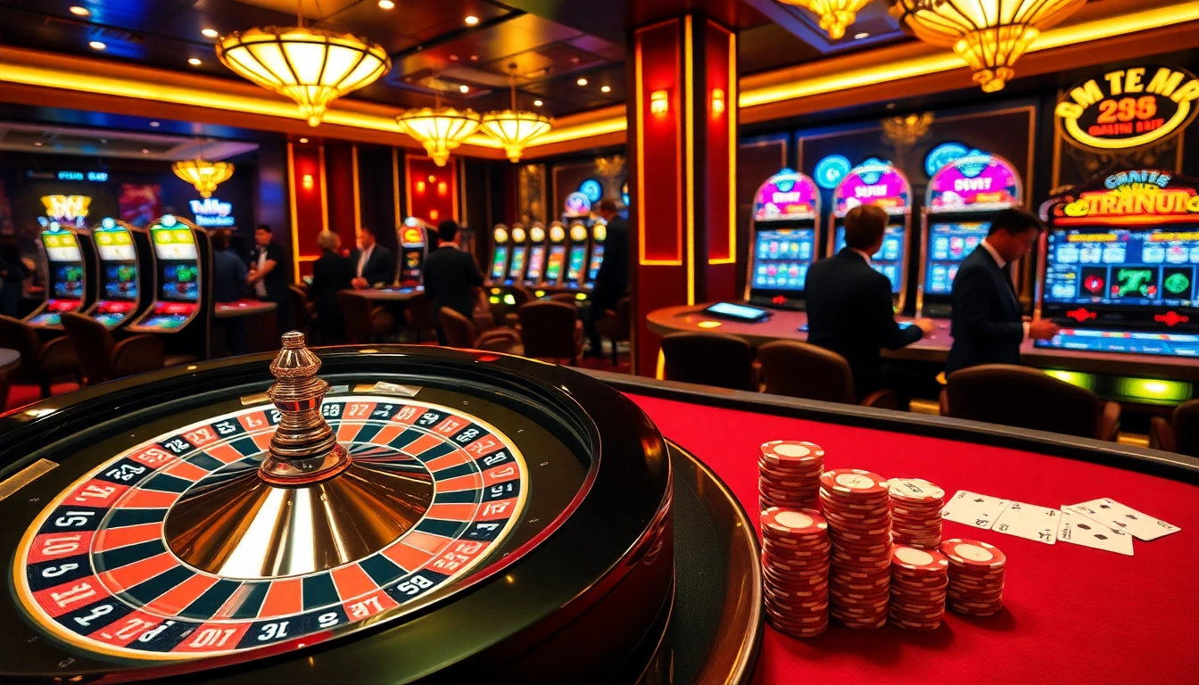 Experience the thrilling excitement of TR88 online gambling with vibrant casino visuals.