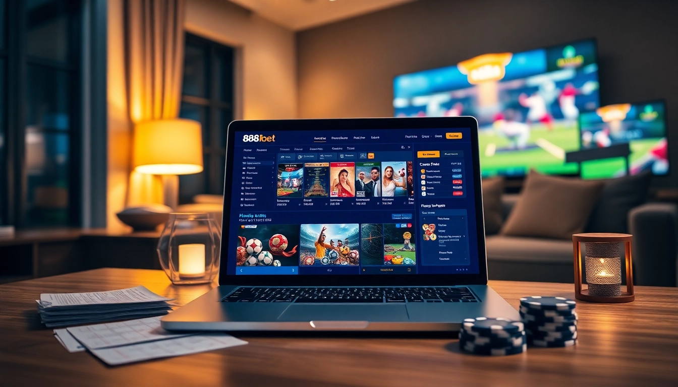 Experience 888b.bet's exciting online gambling environment with engaging game displays and betting options.