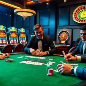 Engaging poker game scene showcasing excitement at https://s8ok.com/ with players in focus.