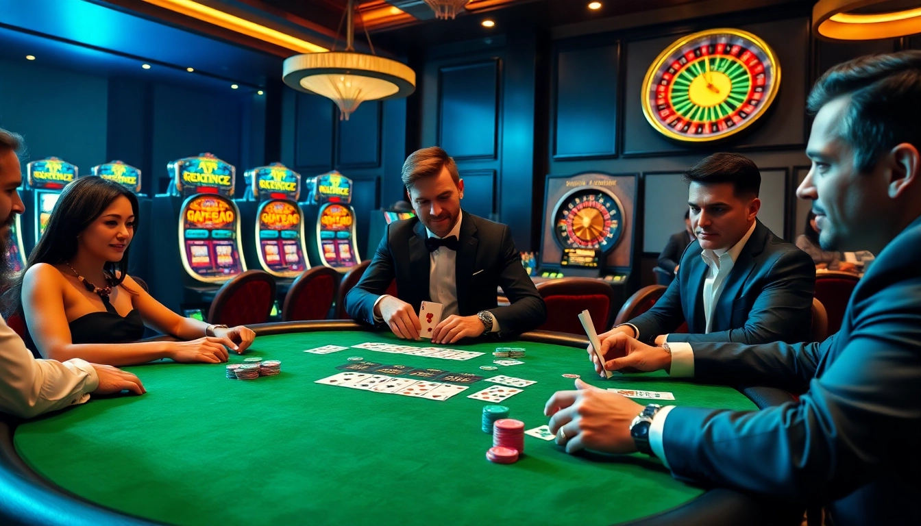 Engaging poker game scene showcasing excitement at https://s8ok.com/ with players in focus.