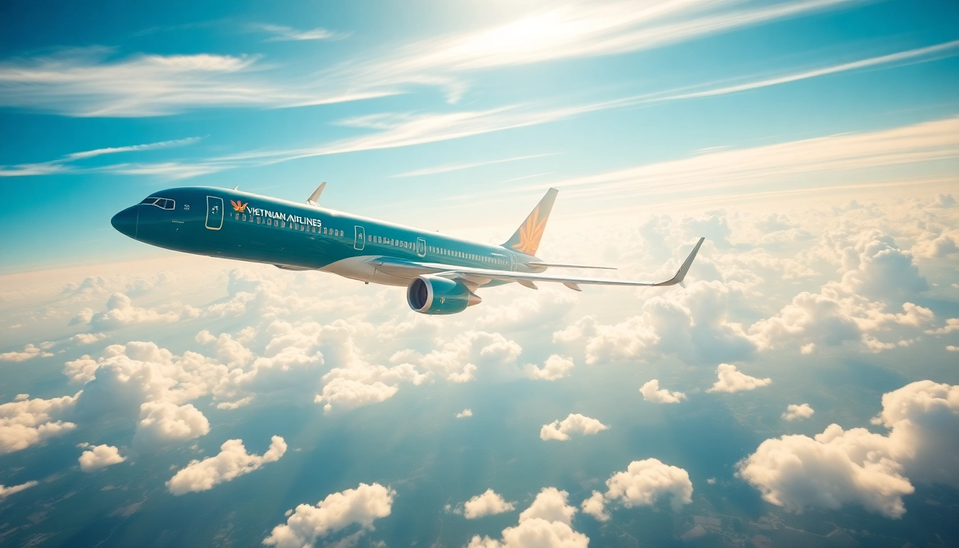 Vietnam Airlines VN168 flight in the sky, showcasing an aircraft flying from Da Nang to Hanoi.