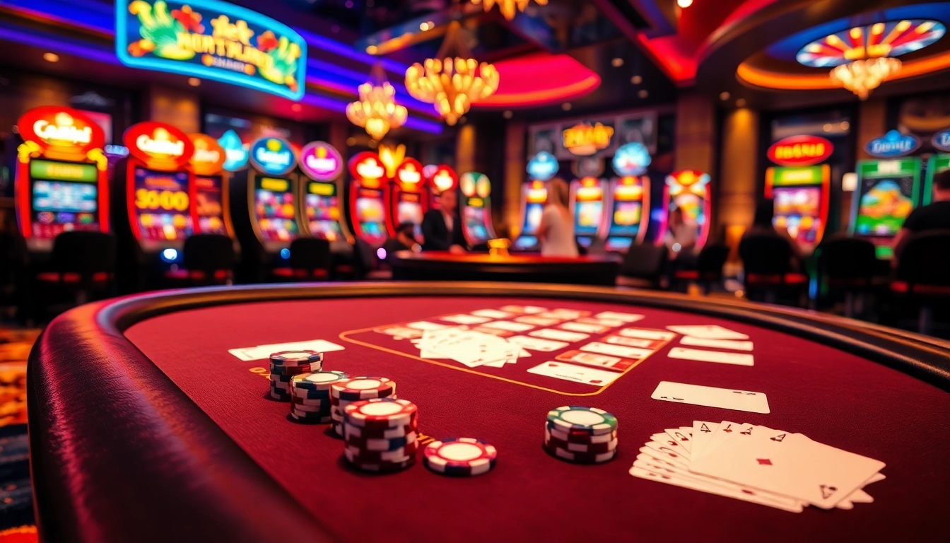 Experience thrilling gameplay at https://xin88hv.club with elegant casino tables and vibrant slot machines.