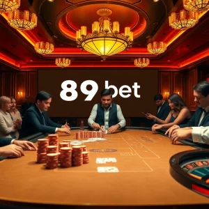 Players engaging in exciting card games at the lavish 89bet casino table.