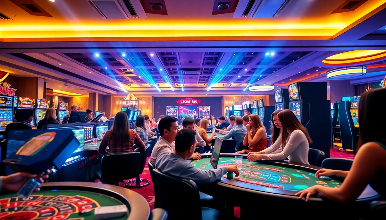 Exciting online gaming experience at luck8win.live with diverse players and vibrant casino atmosphere.