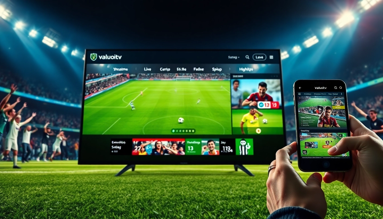 Live soccer streaming interface at https://vaoluoitv.it.com showcasing dynamic matches and exciting visuals.