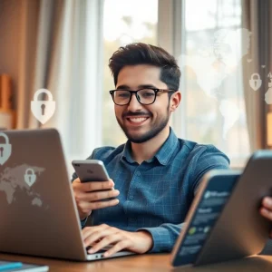 在现代家庭办公室中，使用快连VPN的用户实现跨设备的安全连接。