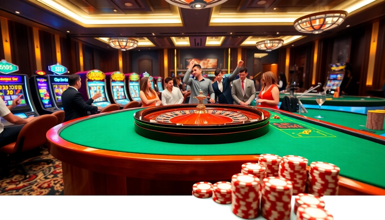 Experience excitement at Lc88x.com casino with players enjoying roulette and slots.