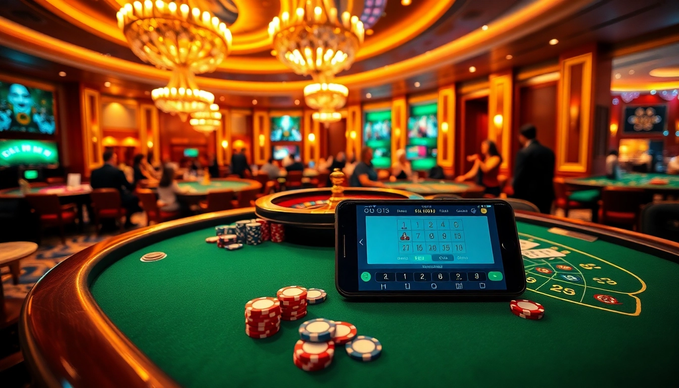 Experience the thrill of gambling at uu88 with vibrant casino visuals showcasing roulette and cards.