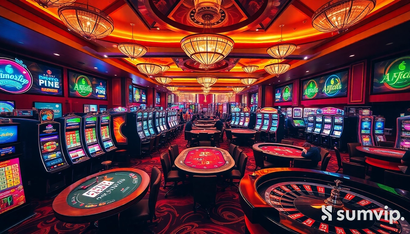 Experience thrilling gaming sessions at https://sumvip.app/ featuring luxurious casino tables and vibrant atmosphere.