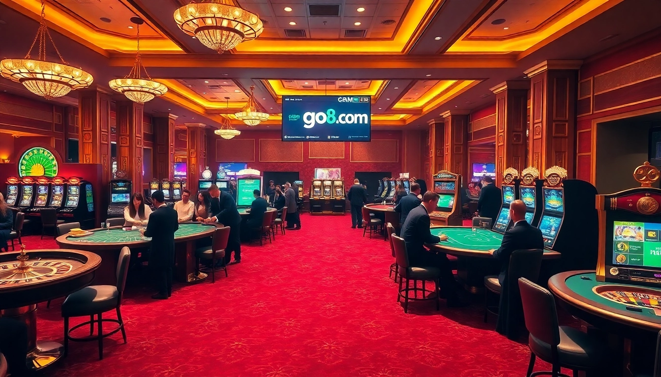 Players enjoying high-stakes games at go8.com, highlighting excitement and luxury.