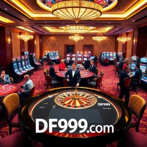 Experience the thrill of high-stakes gambling at DF999.com with vibrant casino tables and exciting gameplay.