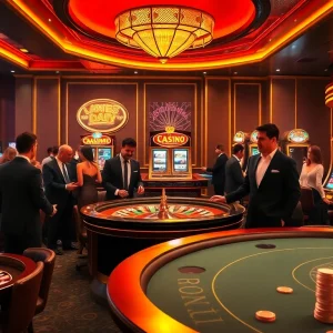 Experience thrilling gambling action at 32Win with roulette tables and vibrant slot machines.
