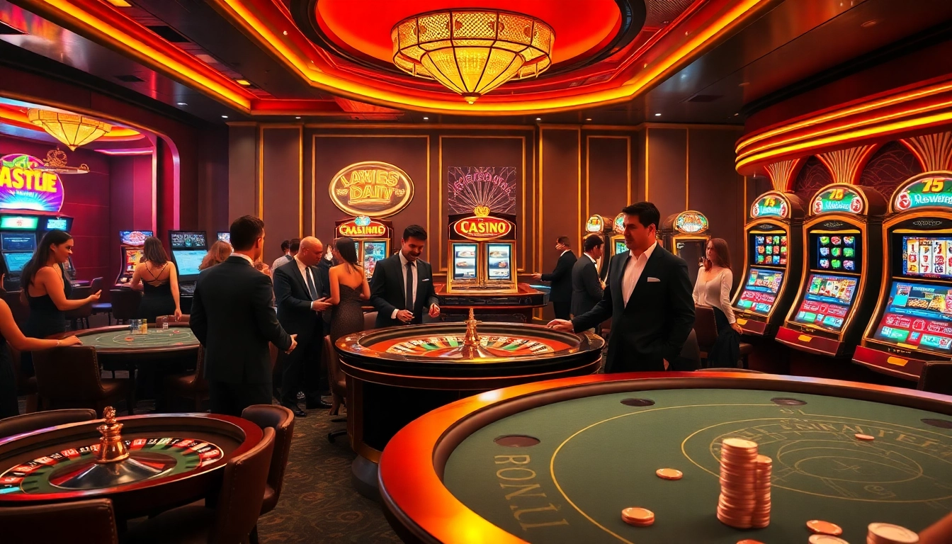 Experience thrilling gambling action at 32Win with roulette tables and vibrant slot machines.