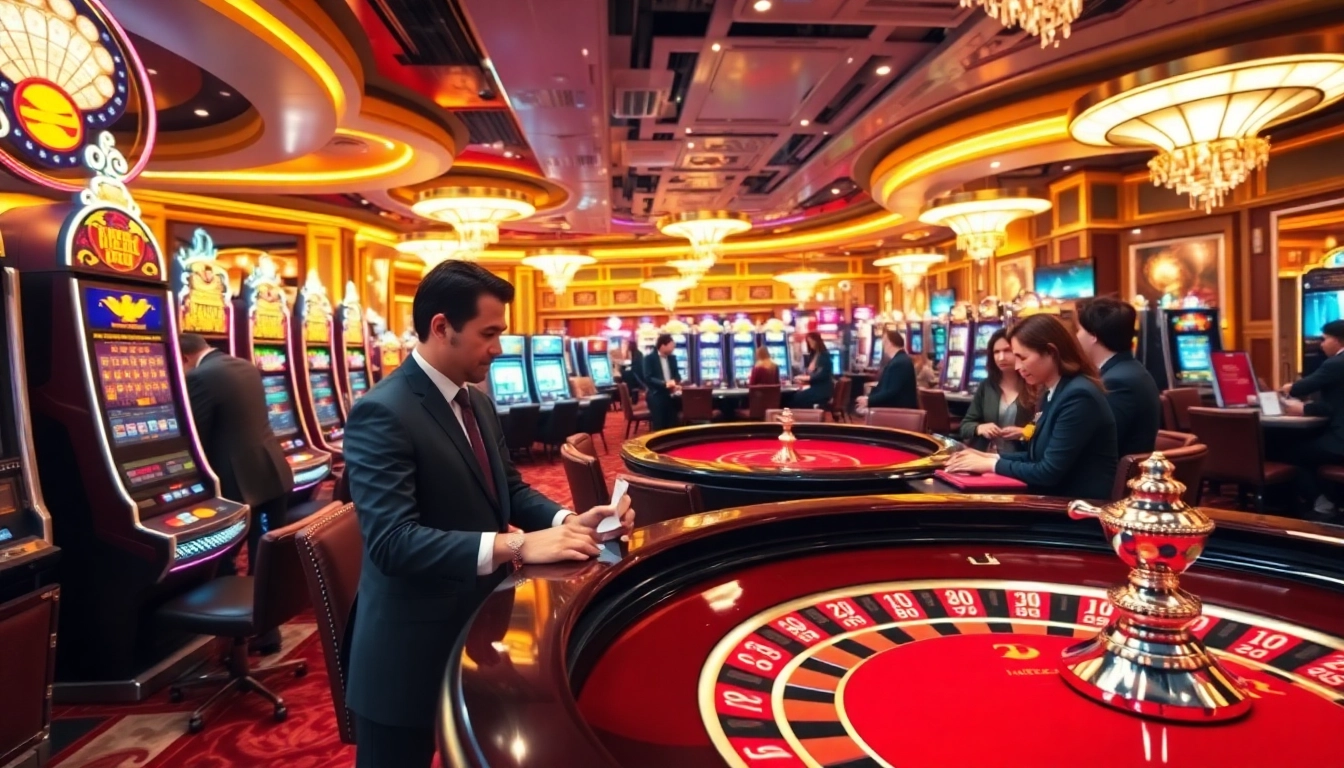 Experience the thrill of betting at https://xin88.icu/ with luxurious casino visuals showcasing poker chips and roulette tables.
