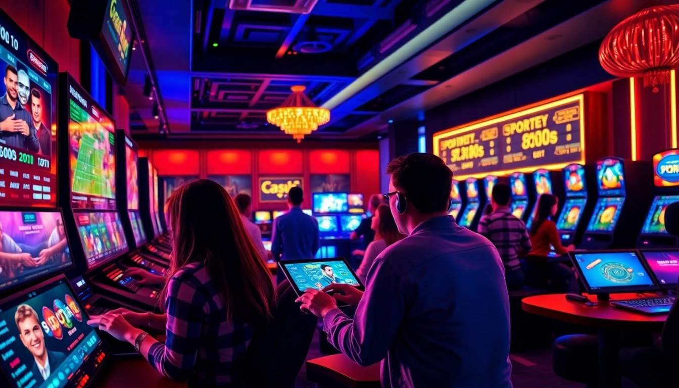 Players enjoying online gaming at bk860s.com in a modern lounge.