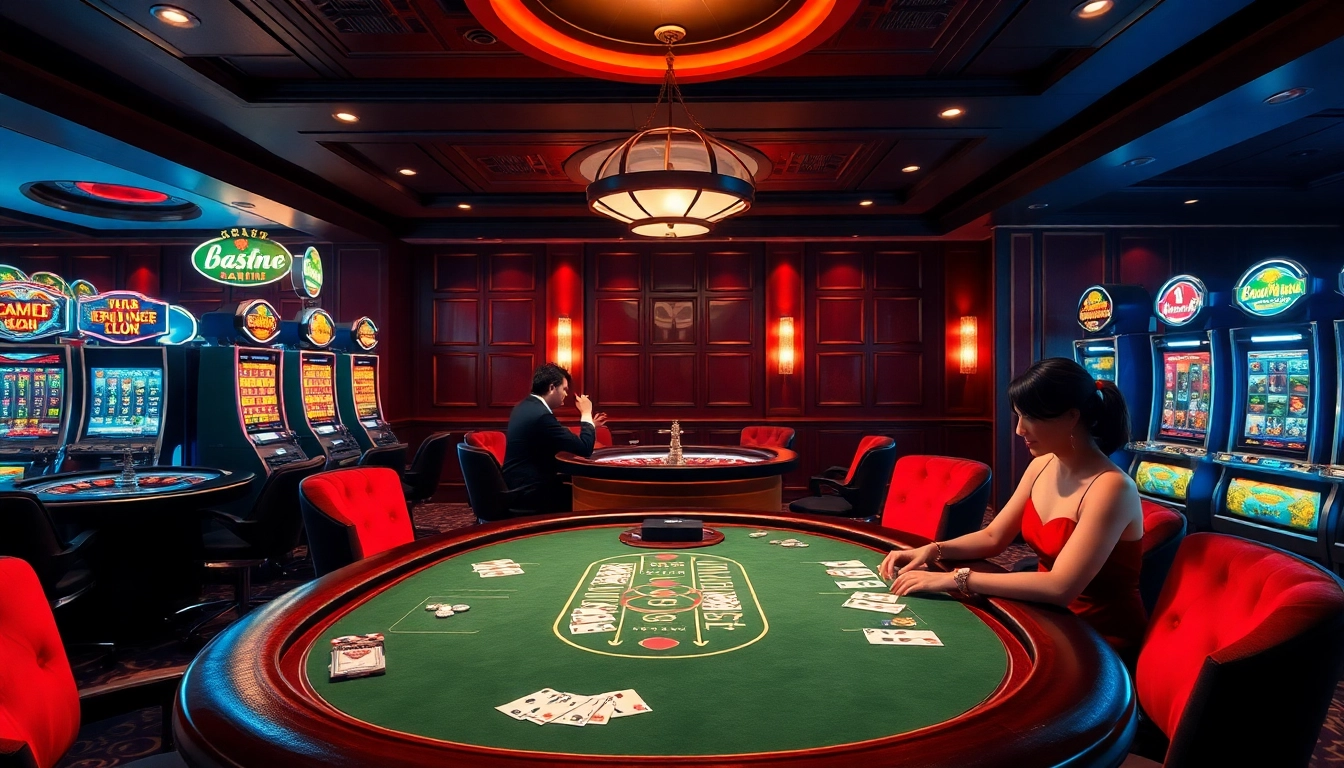 High-stakes gambling scene portraying the excitement at go88.family's luxurious poker table.