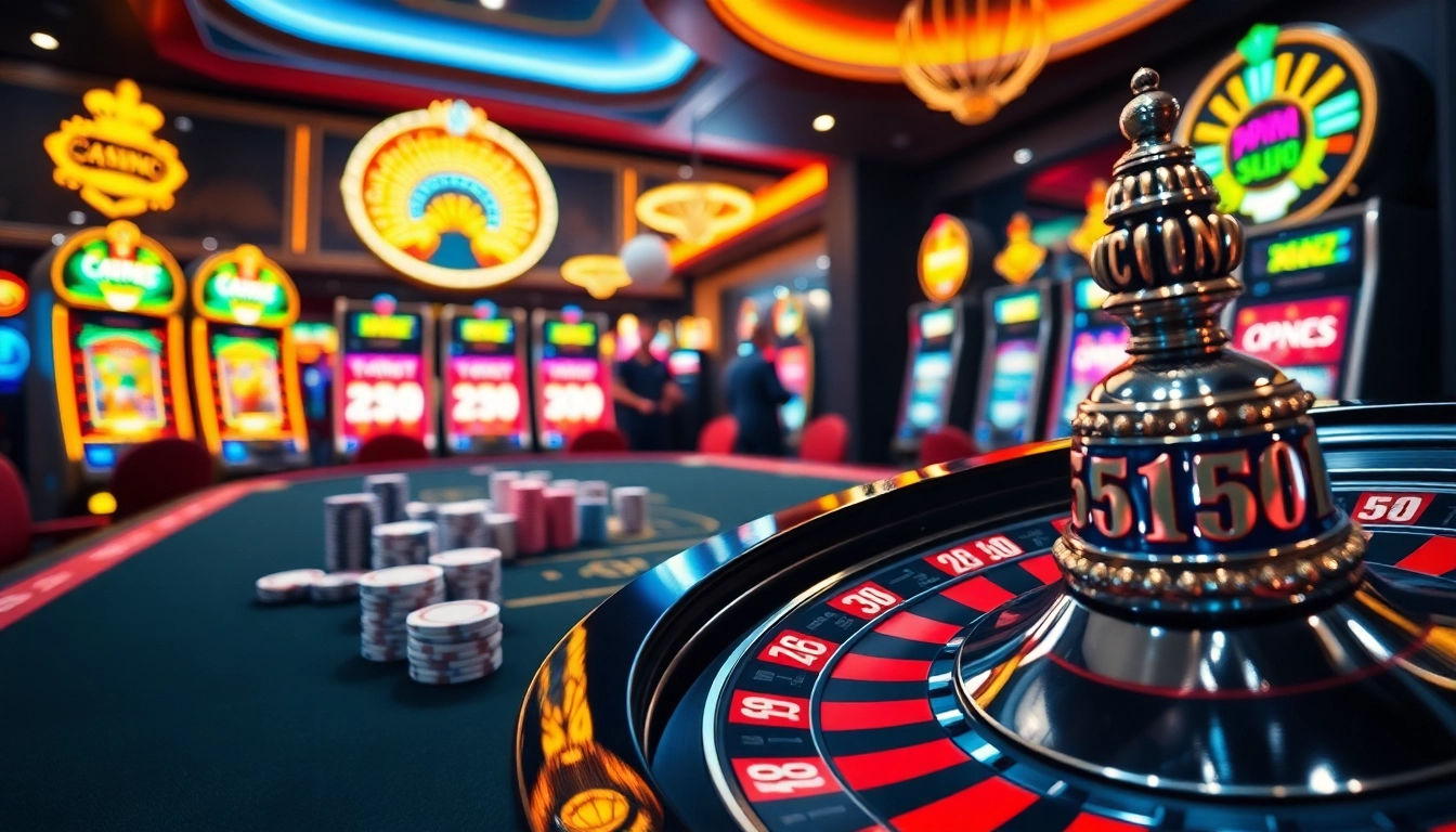 MM88 gamblers strategizing at a vibrant poker table in a luxurious casino setting.