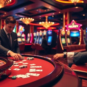 Experience the excitement of 23Winvn with thrilling games on elegant casino tables.