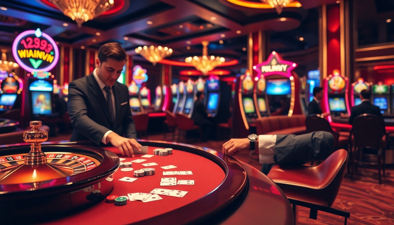 Experience the excitement of 23Winvn with thrilling games on elegant casino tables.