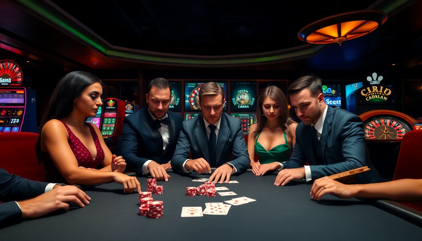High-stakes gambling at a luxury casino featured on https://hello88k.blog with poker cards and chips.