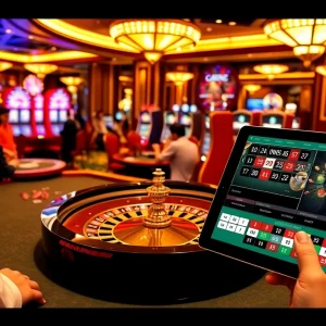 Gamble at https://rr8888.in.net/ with vibrant roulette and slot machines, showcasing exciting betting action.