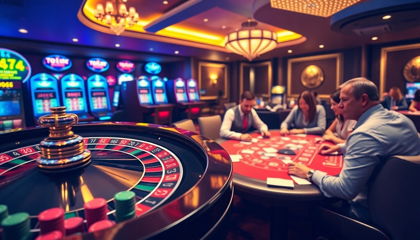 Engage in thrilling gaming experiences at Tg88.com with vibrant casino tables and exciting roulette action.