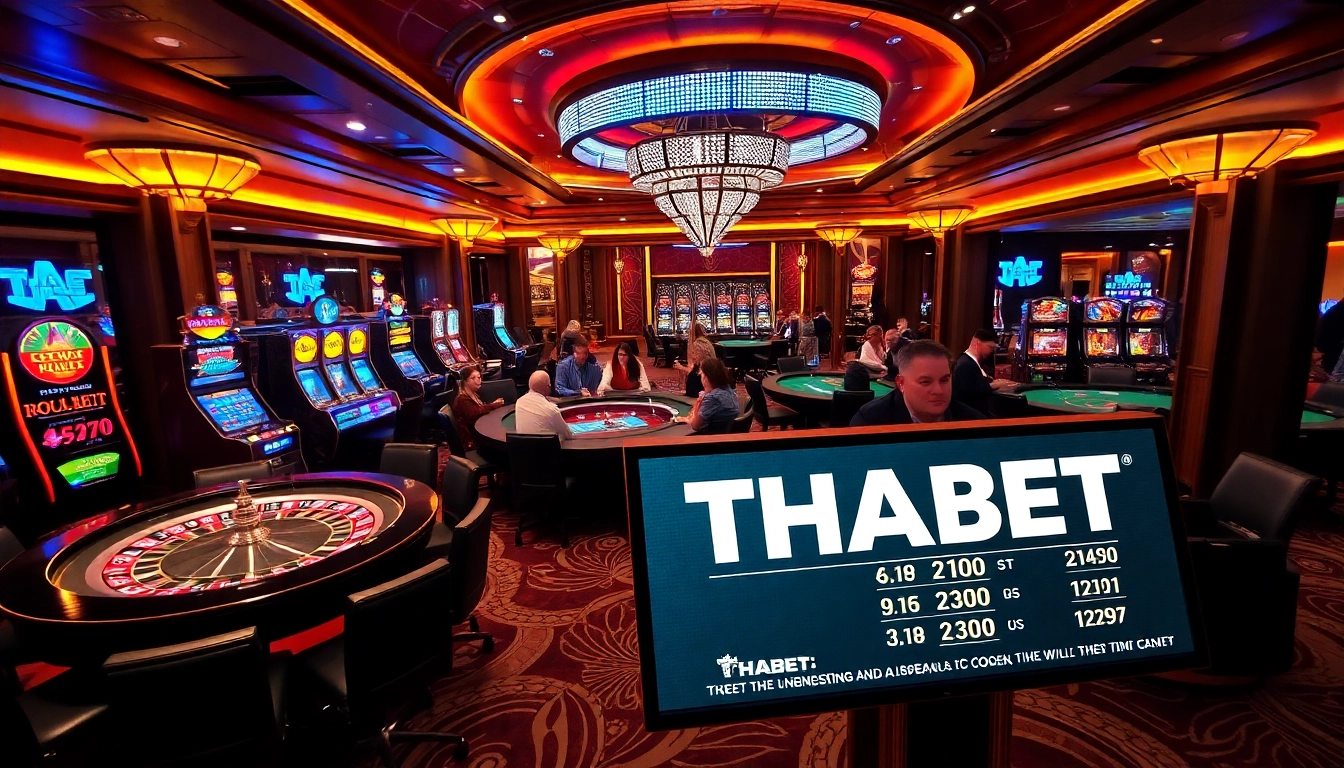 Players enjoying an exciting THABET casino experience with vibrant games and thrilling action.