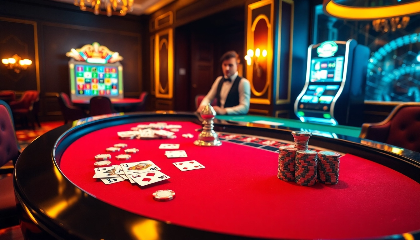 Experience thrilling gameplay at RR88 casino with luxurious roulette and vibrant slot machines.