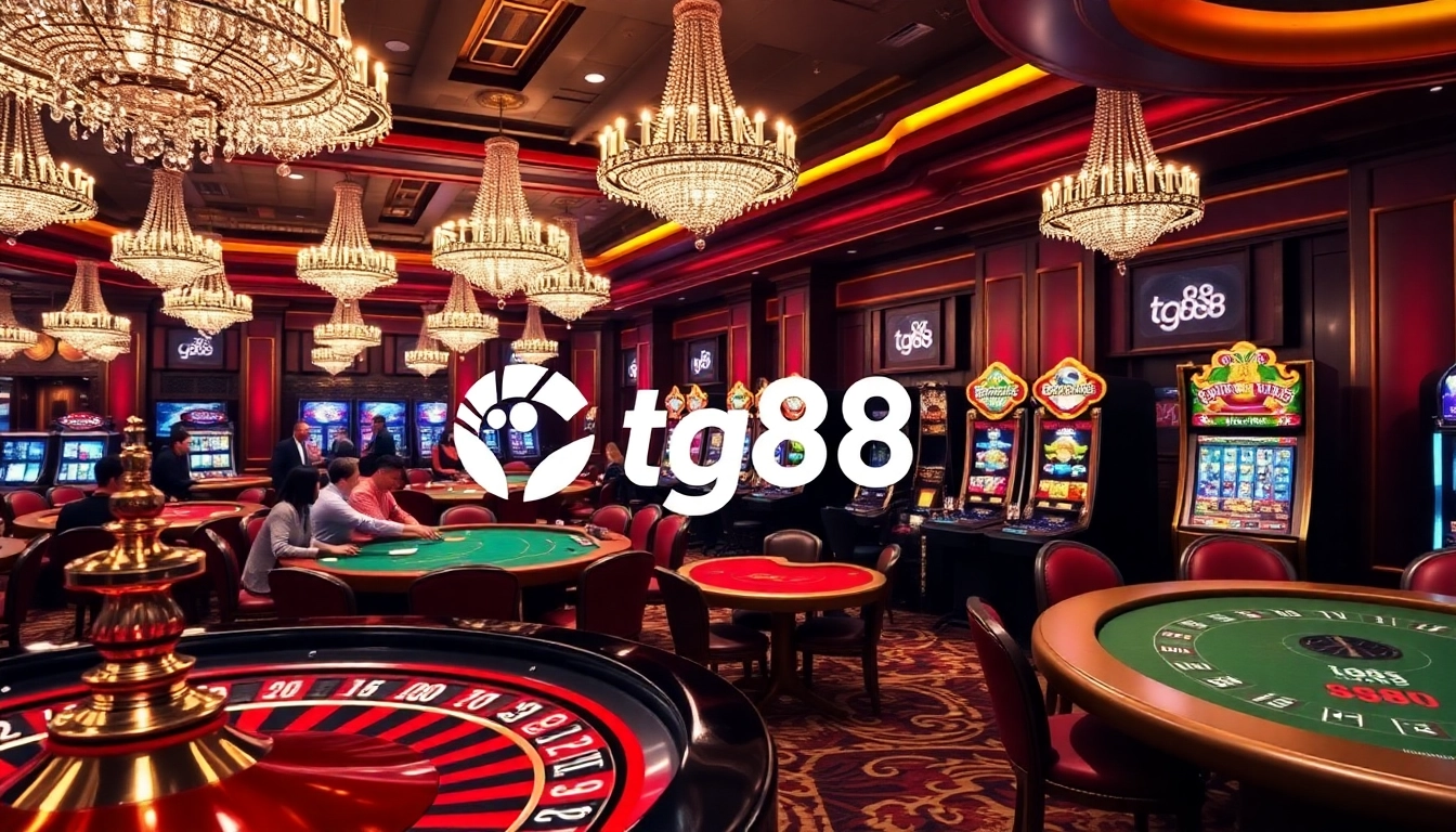 Experience the thrill of tg88 at an upscale casino with vibrant games and luxurious settings.