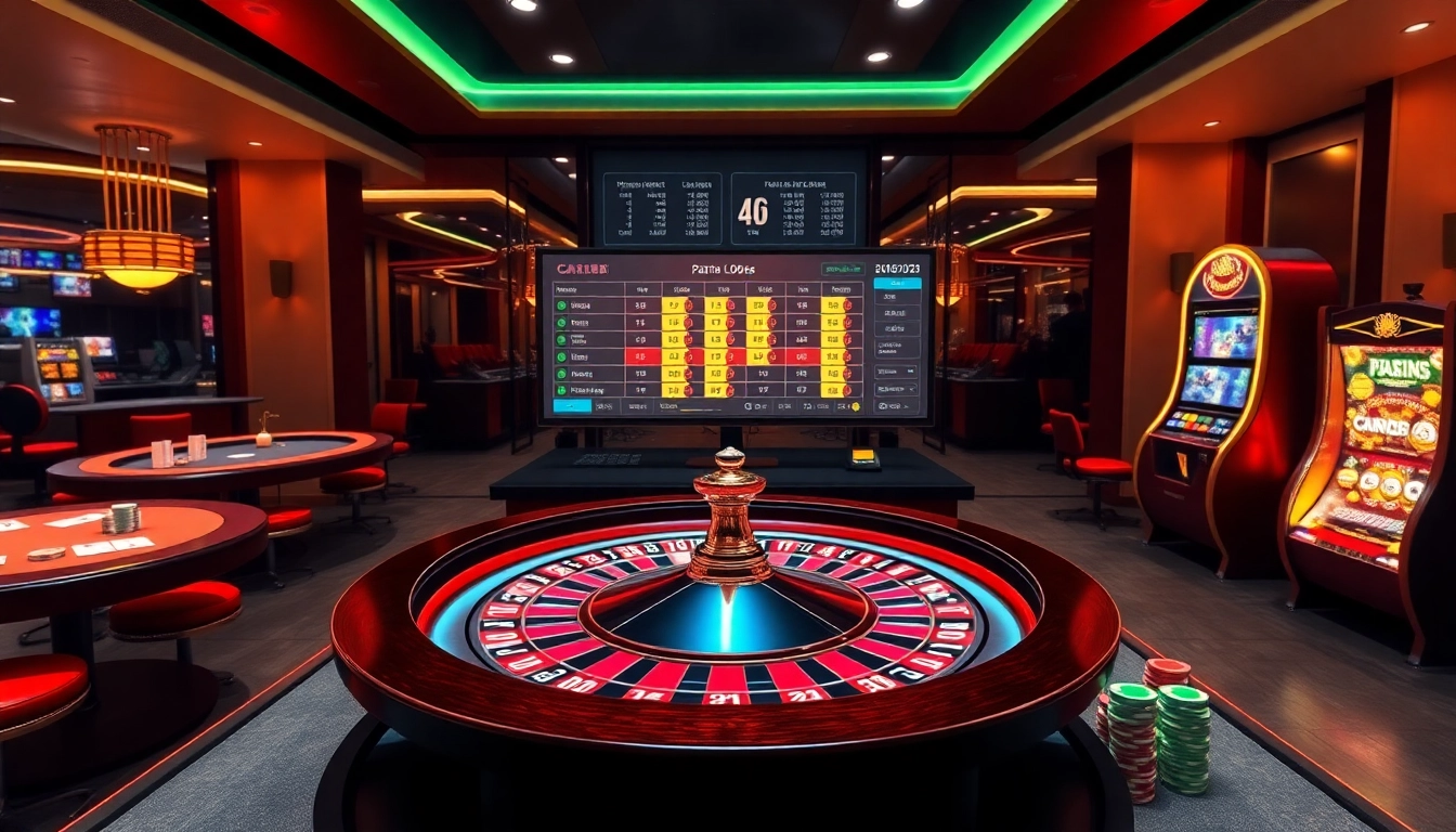 Engaging gaming interface featuring vibrant casino elements representing 包网 in a luxurious setting.