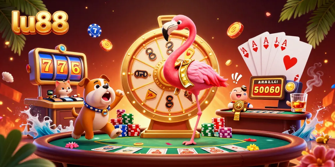 Experience exciting jackpots with lu88 in this vibrant casino scene showcasing games.